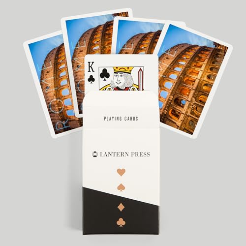 Lantern Press Naipes Póker Colosseum Roma 52 Cartas miniatura 6