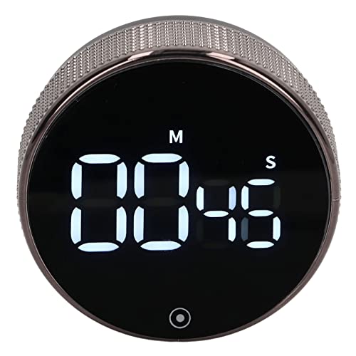 Temporizador de Cocina de succión magnética silenciosa giratoria, Temporizador Digital con Cuenta atrás LED para el Estudio y la Cocina de los niños, con Pantalla Brillante para
