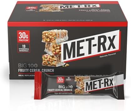 MET-Rx Big 100 Colossal Protein Bars, Fruity Cereal, 9 Ct