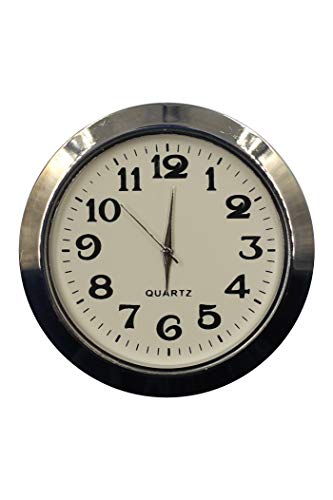 OKA CLOCK Einbau-Uhr Einsteckuhrwerk Einbauuhr Einsteckwerk ARABISCH Ø 55 mm Silber #30 (Silber) Cover