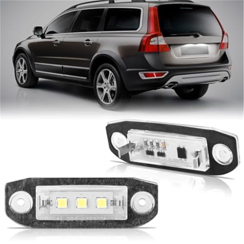 Luces de matrícula sin error para Volvo V70 S40 C30 bombilla LED blanca canbus