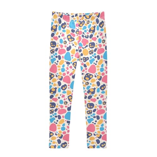 KLL Leopard Print Toddler Baby Girl Athletic Leggings Soft High Waisted Athleisure Pants Running