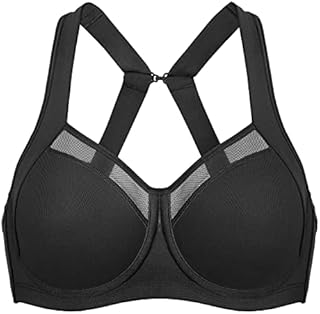 SYROKAN High Impact Sports Bras for Women High Support Underwire Racerback Adjustable Straps Bounce Control Running Workout Black-New 36DD