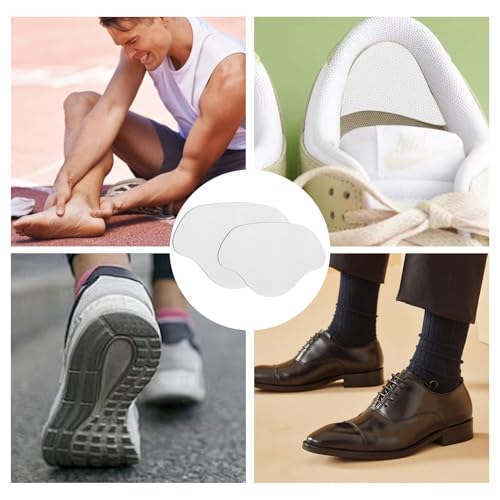 Image of Shoe Heel Repair Patches, Quick Self-Adhesive Inside Sneaker Hole Patches for Sport Work Walking Hiking Tennis Shoes Sneaker Mesh (12 Pcs 丨 White)
