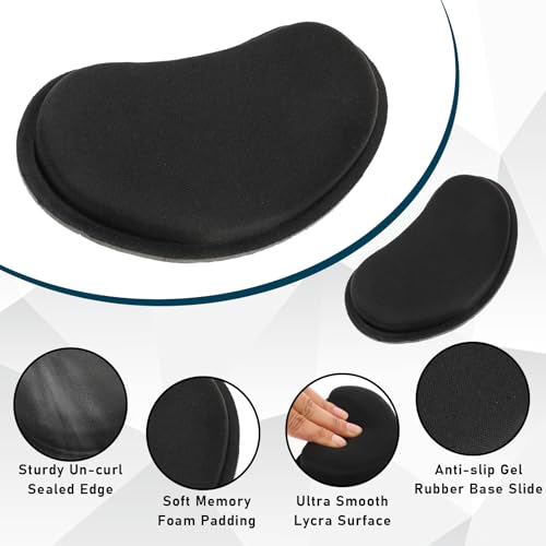 LXUEJIE 2 Stück Maus Handgelenkauflage, Ergonomische Handballenauflage Rutschfest Handballenauflage Maus mit Memory-Schaum zur Entlastung Handgelenks,für Maus Laptop Computer Arbeit Gaming Büro Zuhau