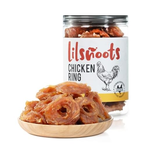LILSNOOTS Chicken Rings Dog Treats Soft Jerky 12.5oz w Taurine Low Fat High Protein Natural Dehydrated Chicken Snacks, Long Lasting Chews Training Treats for Large, Medium, Small Dogs Rawhide Free