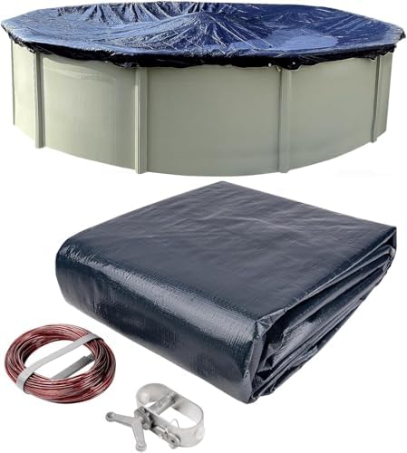 24’ ft. Round Pool Winter Cover for Above Ground Pools - 8-Year W...