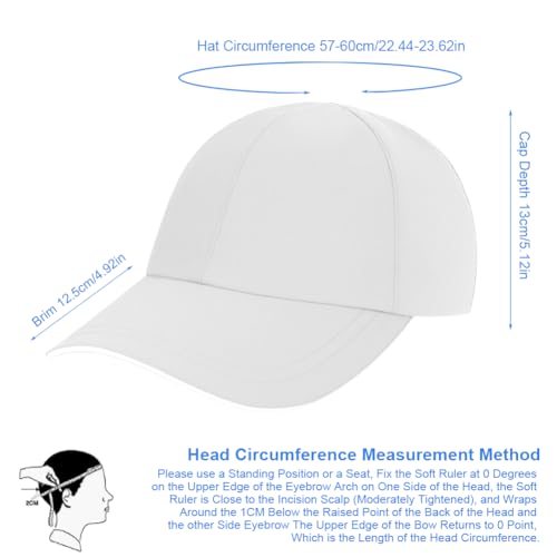 AUYAO Unisex Waterproof Baseball Cap 6-Panel Dad Cap Classic Plain Baseball Hats Lightweight Sports Cap Foldable Peak Cap Hat Sun Rain Protection Baseball Cap Sun Visor Hat for Running Hiking Fishing - Image 3