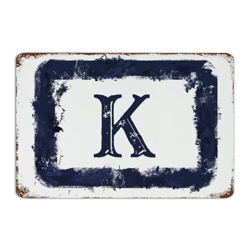 Panneau métal monogramme K décode jardin et salon en aluminium de 30x45 cm - 2