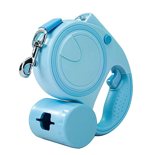 YPREWY Guinzaglio retrattile per cani da 3 m/4,9 m, luce LED, porta sacchetti per cani di piccola taglia