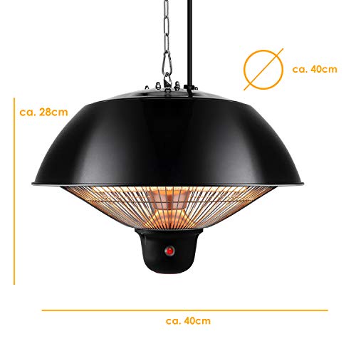 KESSER Deckenheizstrahler Heizpilz Heizstrahler Terrassenstrahler | Infrarot | Decke | Heizgerät| Infrarotstrahler | Wärmestrahler | Terrasse | Quarzstrahler | Leistung: 1500W-6