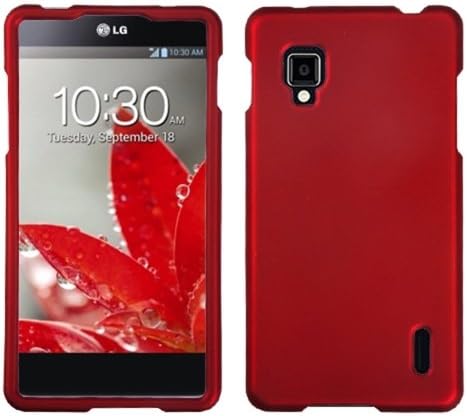 Asmyna LGLS970HPCSO202NP Titanium Premium Durable Rubberized Protective Case for LG Optimus G CDMA LS970 - 1 Pack - Retail Packaging - Red