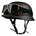Produktbild Retro-Halbhelm DOT/ECE-Zertifizierter Moped Helm Mit Brille ABS-Helmkörper Für Erwachsene Herren Damen Einstellbar Schnellverschluss-Gurt für Moped Cruiser Biker (55~60CM)
