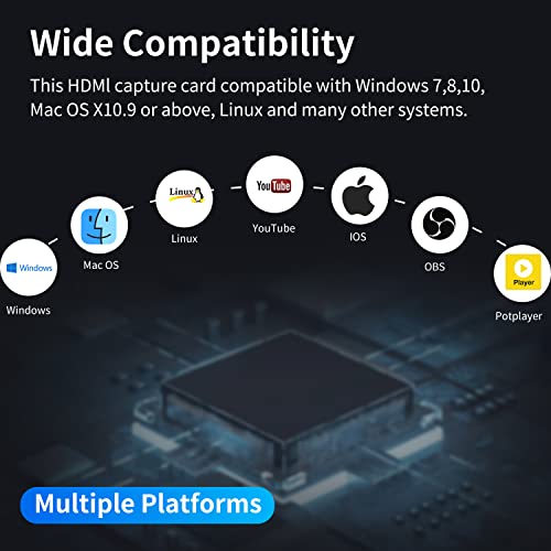 King Ma Capture Card for Game, 4K HDMI to USB 3.0 Audio Capture Card Device HD Video Capture Card Work with Nintendo Switch PS4 PS5 Xbox Series for TikTok Live Streaming Video Recording by King Ma - Image 6