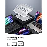 Lamicall Adjustable Laptop Stand, Portable Laptop Riser, Aluminum Laptop Stand for Desk Foldable, Ergonomic Computer Notebook Stand Holder for MacBook Air Pro, Dell XPS, HP (10-17.3'') - Silver - Image 4