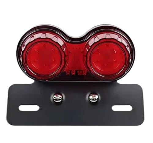 Feu arrière moto clignotant intégré et support de plaque premium 12V