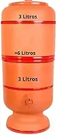 Santo Antônio Filtro de Barro 6 Litros (3l+3l): Conjunto Completo + Boia + Vela de Carvão Ativado