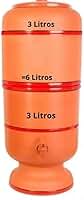 Filtro de Barro Tradicional 6 Litros (3l+3l): Conjunto Completo + Bóia