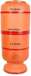 Filtro de Barro Santo Antônio 6Litros (3l+3l): Conjunto Completo + Bóia