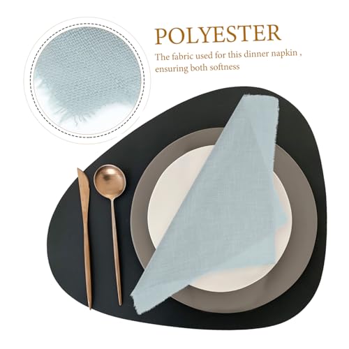 Servilletas de mesa de poliéster con flecos decorativos en pack de 12 unidades 5