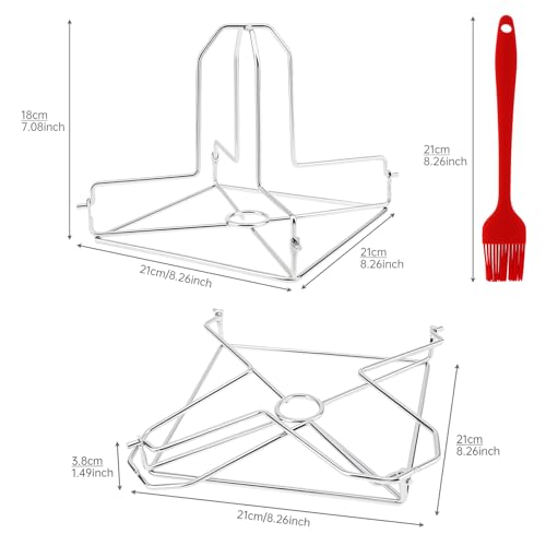 Soporte para pollo de cerveza en acero inoxidable para barbacoa y horno pack de 2 unidades 7