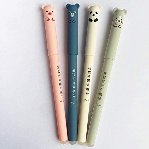 Set 4 Bolígrafos Gel Tinta Borrable 0.35mm Kawaii miniatura 3