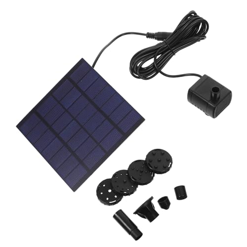 COHEALI 正方形ソーラーパネル搭載ガーデン噴水ポンプ 屋外用省エネ水循環システム 小型園池装飾用安定した太陽光動作