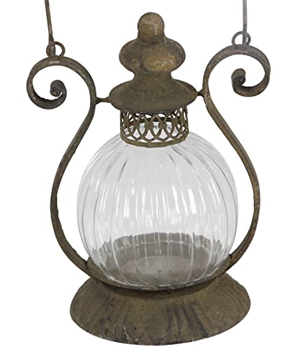 Deco 79 Metal Candle Lantern, 8" X 6" X 11", Brown #TOP3