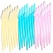 Produktbild CKANDAY 24 Stück Augenbrauen Rasierer Trimmer Rasierer Frauen Männer Gesichtsrasierer mit Präzisionsabdeckung, Grün Rosa Gelb