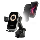 BoxWave Car Charger Compatible with Kyocera DuraForce Pro 3 - Wireless Charging Auto Mount (15W), Qi Wireless Car Charger Stand Mount Air Vent - Black