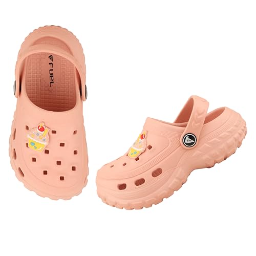Image of FUEL Poddle Comfortable Indoor & Outdoor Casual Garden Clogs, Soft Cushioned Footbed and Lightweight EVA Slip-On Kids Clogs for Boys & Girls