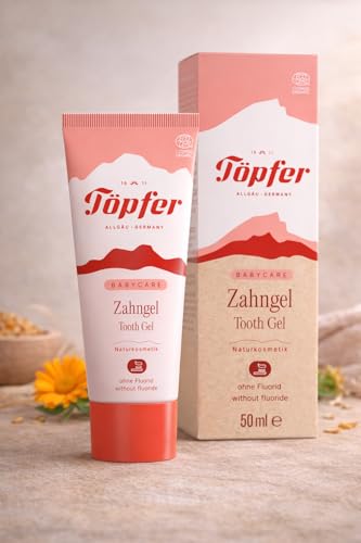 Töpfer Babycare Zahngel – sanfte Zahnpflege für Kinder – mit Xylit & Kieselerde – ohne Fluorid – homöopathieverträglich – 50ml