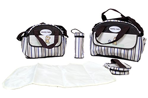 Sac à langer bébé set de 5 pièces idéal pour les promenades et les sorties en famille