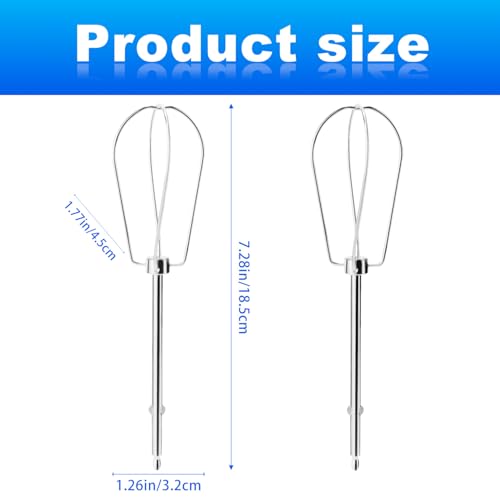 Lyreh 2stk Handmixer Aufsätze Kompatibel mit BLACK & DECKER, Universelles Handmixer Stäbe Ersatz aus Edelstahl für Koch und Backwerkzeuge Zubehör