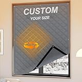 fowong Individuelle Thermo Vorhang für Fenster, Dreilagige Verstärkte Wärmeschutzvorhang für Winter, Fensterisolierungsset gegen Kälte, Verdunkelungsvorhang aus Baumwolle&Oxford mit Klebeband