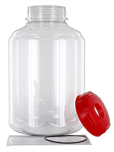 Fermonster B07Bq7Jtdj 3G Wide Mouth Plastic Carboy With #10 Drilled Bung And 3-Piece Airlock, 1G, Multicolor #TOP2