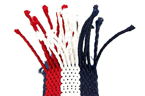 Casual Mens Belts Alloy Pin Buckle Stretch Braided Web Multicolor Woven Elastic Belt For Male/Width 1.37" / Fit Waist 24"-35" (Blue/White) #TOP6