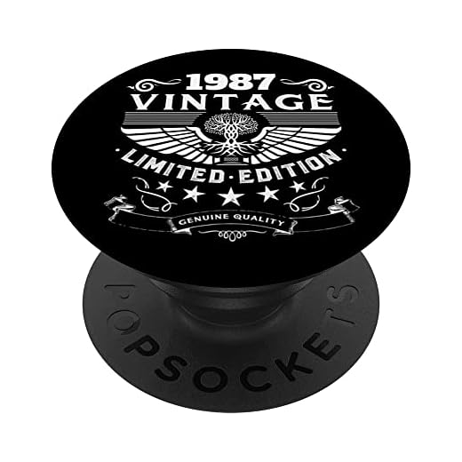 Retro 1987 cumpleaños Popsocket divertido 1987 cumpleaños regalos 1987 PopSockets PopGrip Intercambiable