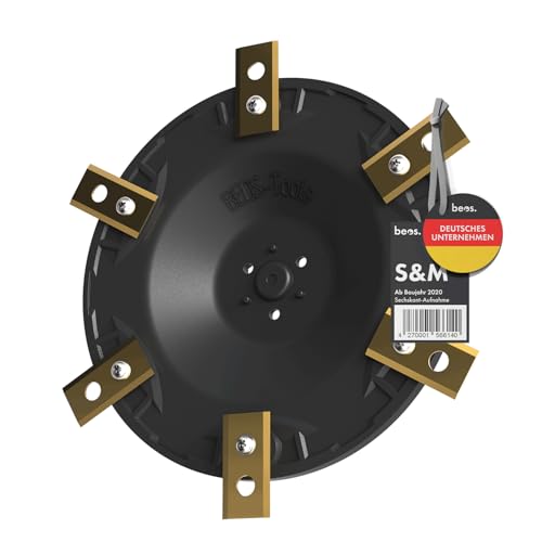 beos Premium Mähroboter Tuning-Messerteller für 6x Klingen - glasfaserverstärkte Messerscheibe - Drehscheibe kompatible mit Worx Landroid S&M (ab 2020) & Landxcape, Ferrex, uvm.