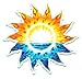 GT Graphics Colorful Sun Beautiful Sunrise - Vinyl Sticker Waterproof Decal