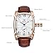 BENYAR Rectangle Wrist Watch for Men with Leather Strap, Men's Retro Fashion Casual Classic Watches Perfect Gifts for Friend