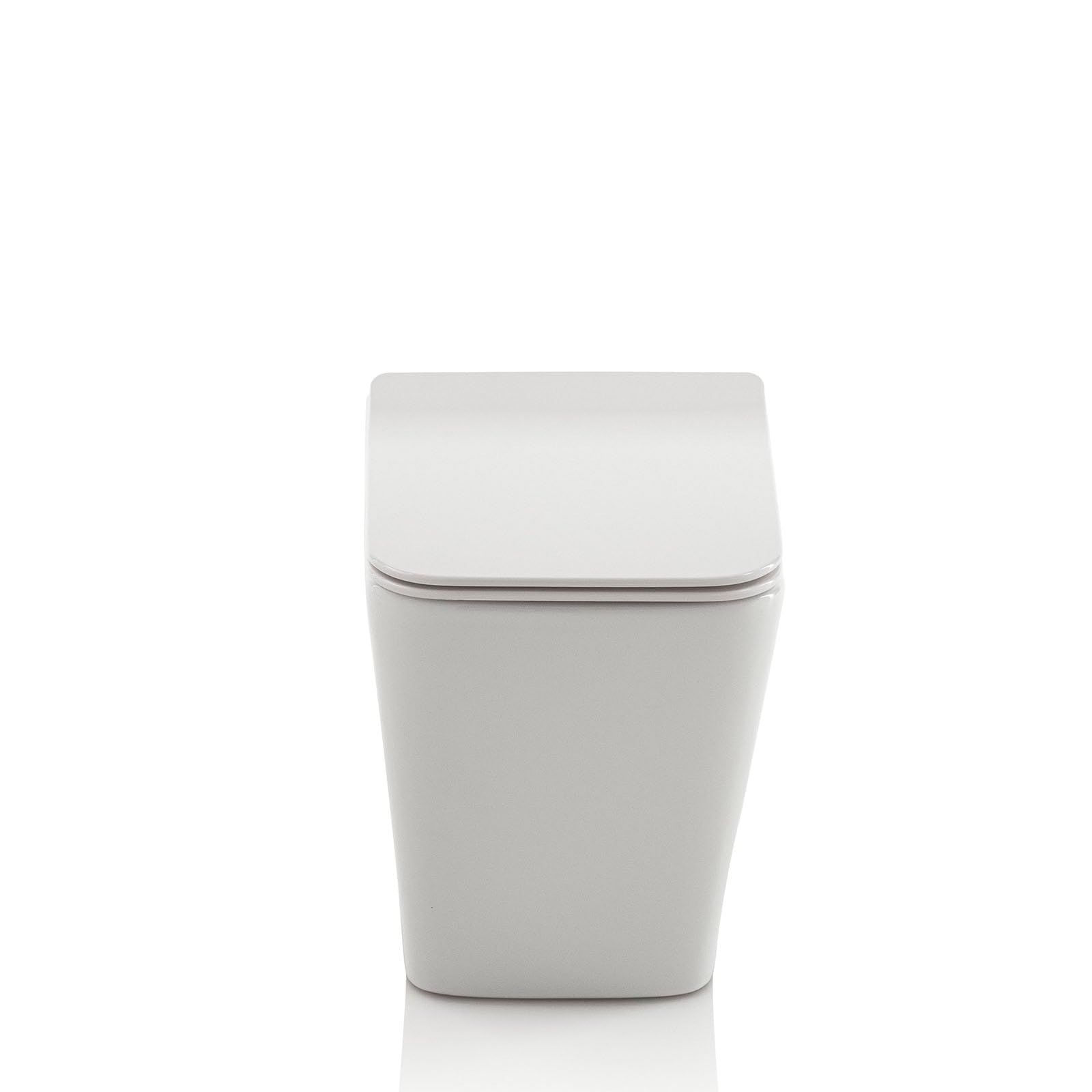 Aqa Design accessori casa wc a terra, completamente realizzato in ceramica bianca, curva tecnica non inclusa, Made in Italy, salvaspazio - Bianco - 56,5x36,5x40 cm