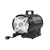 LILIIN Gasheizgebläse 10 kW, Gasheizer Gasheizkanone, Heizgebläse, Schwarz