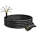 Leisure Cords Heavy Duty 7 Way Plug Inline Trailer Cord with Weatherproof Double Prongs Connector (8 Ft)