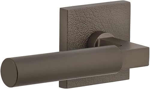 Viaggio 628282 Roseta de cuero Quadrato gris titanio doble con palanca lisa Contempo