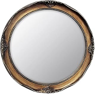Funly mee 31CM Round Gold Mirror Decorative Wall-Mounted Mirrors (Antique gold)
