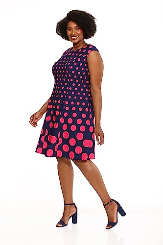 Image of London Times Womens Dresses Cap Sleeve Fit and Flare - Elegant Summer Cocktail Graduation Garden Party Wedding Guest Dress