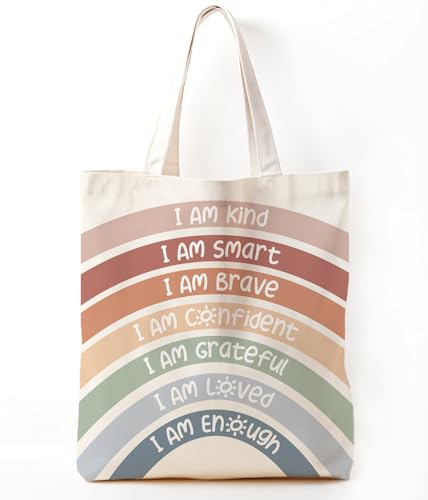 Zeghk Boho Rainbow Kids Tote