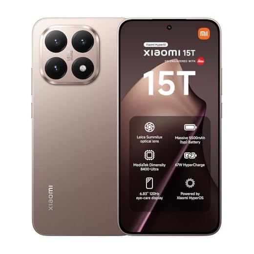 XIAOMI 15T, Smartphone 12+256GB, 6,83" 120Hz augenschonendes Display, MediaTek Dimensity 8400-Ultra, 50MP Leica Summilux Objektiv, 5500mAh, Rose Gold, 2 Jahre Garantie