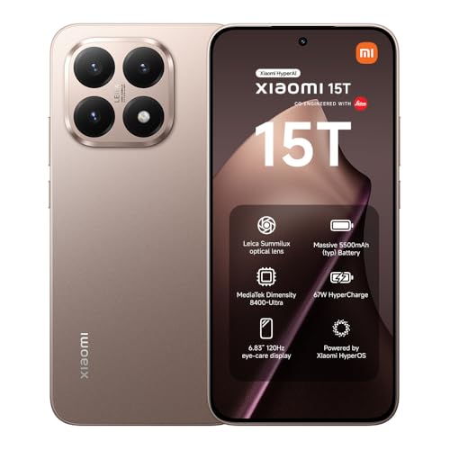 XIAOMI 15T, Smartphone 12+256GB, 6,83' 120Hz augenschonendes Display, MediaTek...